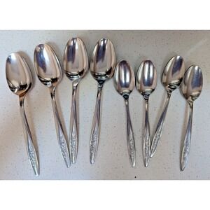 Superior Stainless Vintage 8 utensils 4 tea spoons 4 tablespoons Radiant Rose